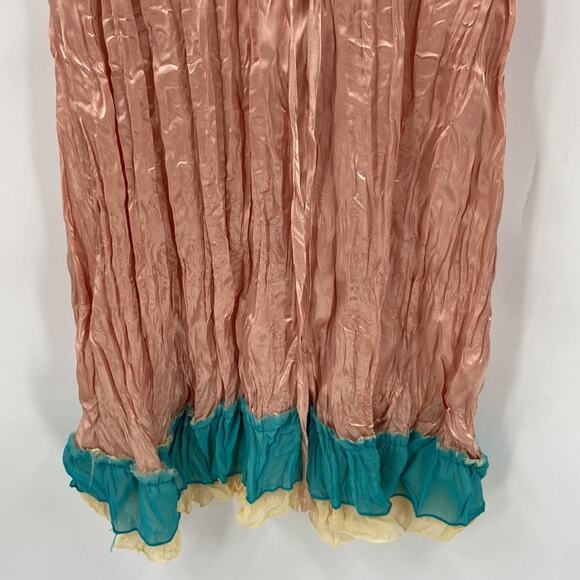 213 layered crinkle pink blue mini dress - Picture 3 of 6